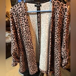 Torrid Leopard Print Office Blazer Cardigan light weight